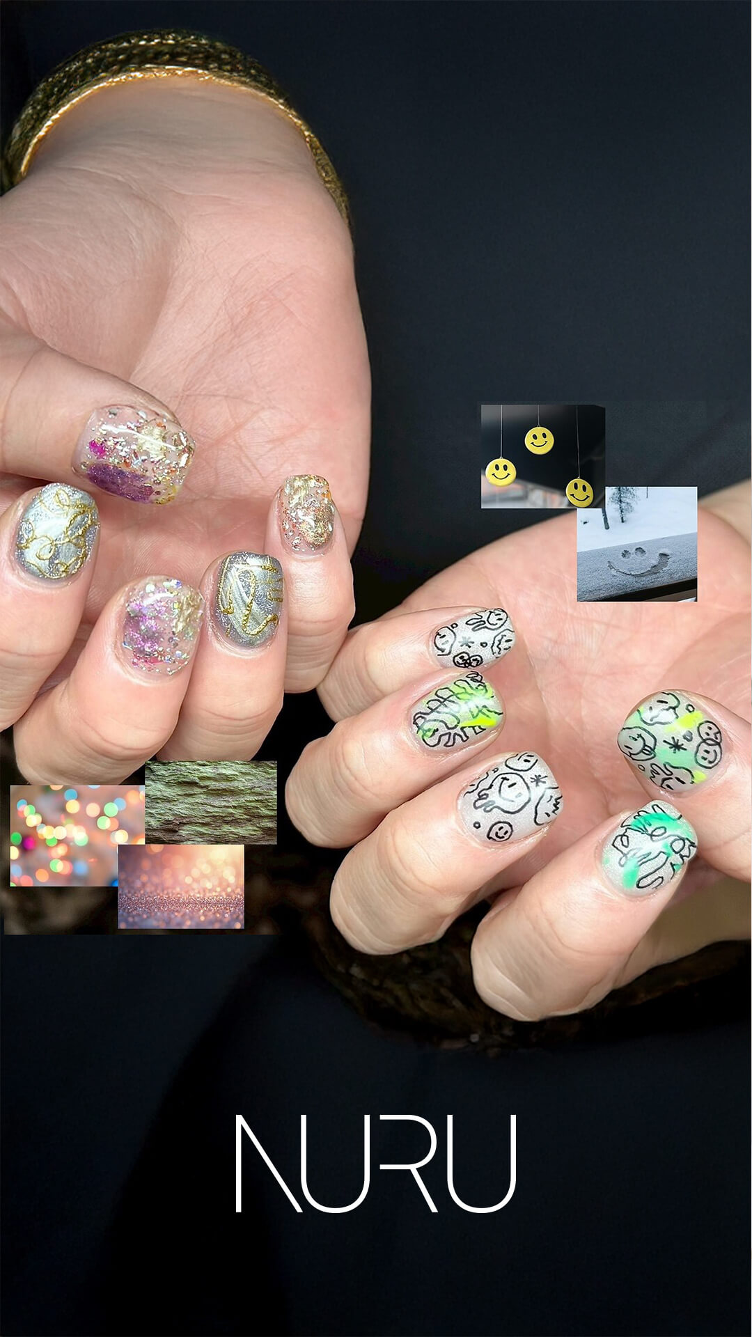 白を基調とした吹き抜け空間のNURU NAIL堀江店